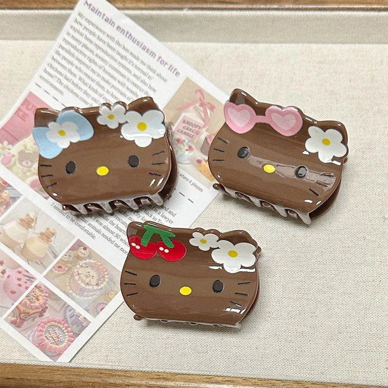 Kawaii Kitty Barrette Cute Sweet Cat Fragmented Hair Shark Clip Anime Cartoon Women Girls Hairpin Headwear Accessories Gifts