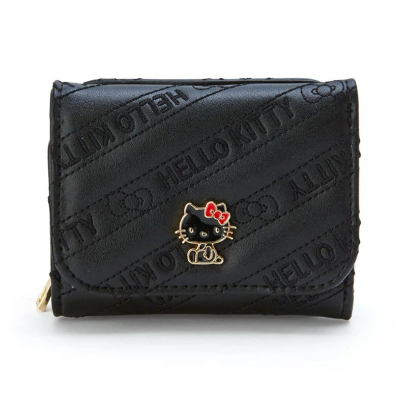 Sanrio Cinnamoroll Kuromi My Melody Hello Kitty Kawaii PU Leather Wallet Card Holders Casual Coin Purse Money Bag