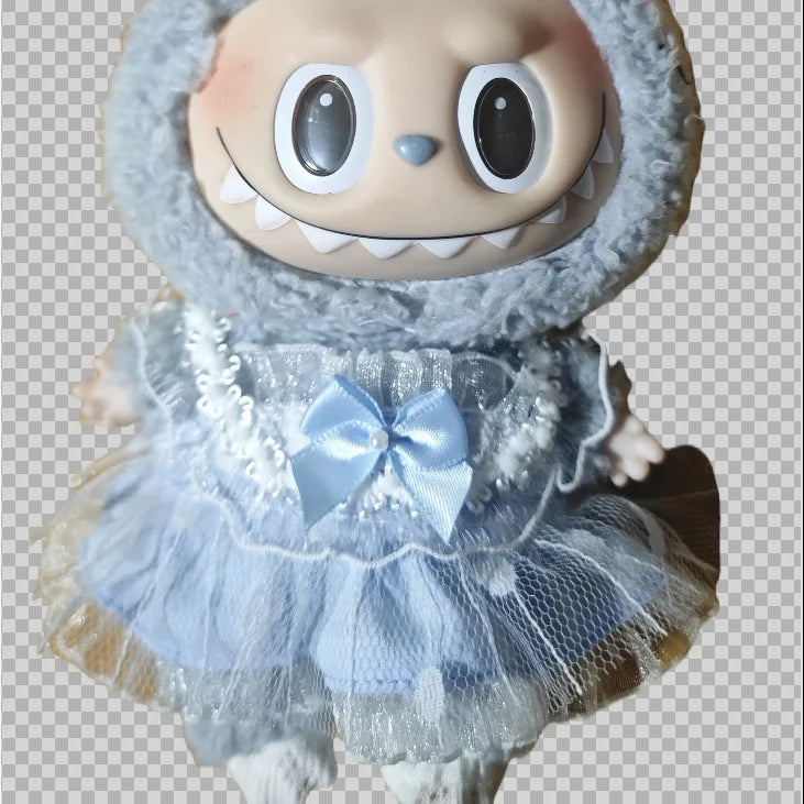 Labubu Macarons Pendant Clothes Popular Labubu Vinyl Toy Blind Boxes Pop Mart Dolls Clothing Labubu Holiday Children'S Gift