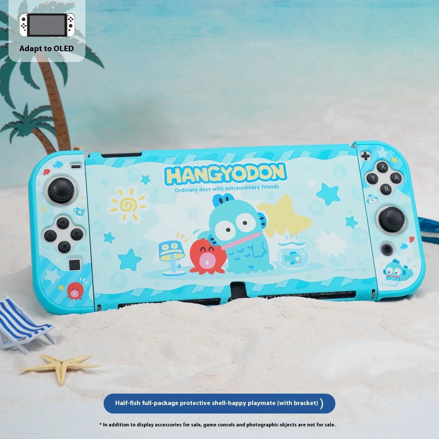 Sanrio Figure Hello Kitty Switch Ns/Oled Protective Case Hard Shell Protective Cover Plug Base Cute Peripheries Game Accessories