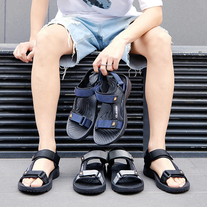 Men Sandals Summer Leisure Beach Holiday Sandals Men Shoes 2024 New Outdoor Sneakers Male Retro Comfortable Casual Sandals Men