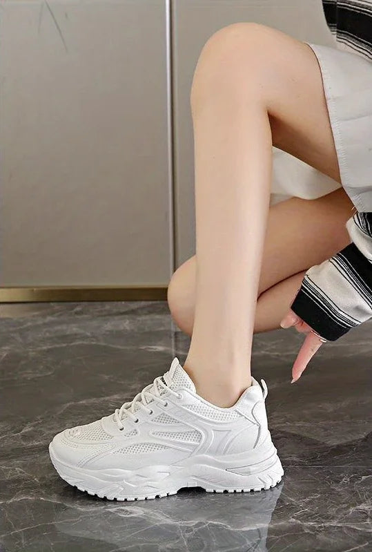 女性用スニーカーシューズ、スポーツシューズ、女性用ハイプラットフォームシューズ、アスレチックシューズ、2024年新着、毎日のルーティン、39の美的セール