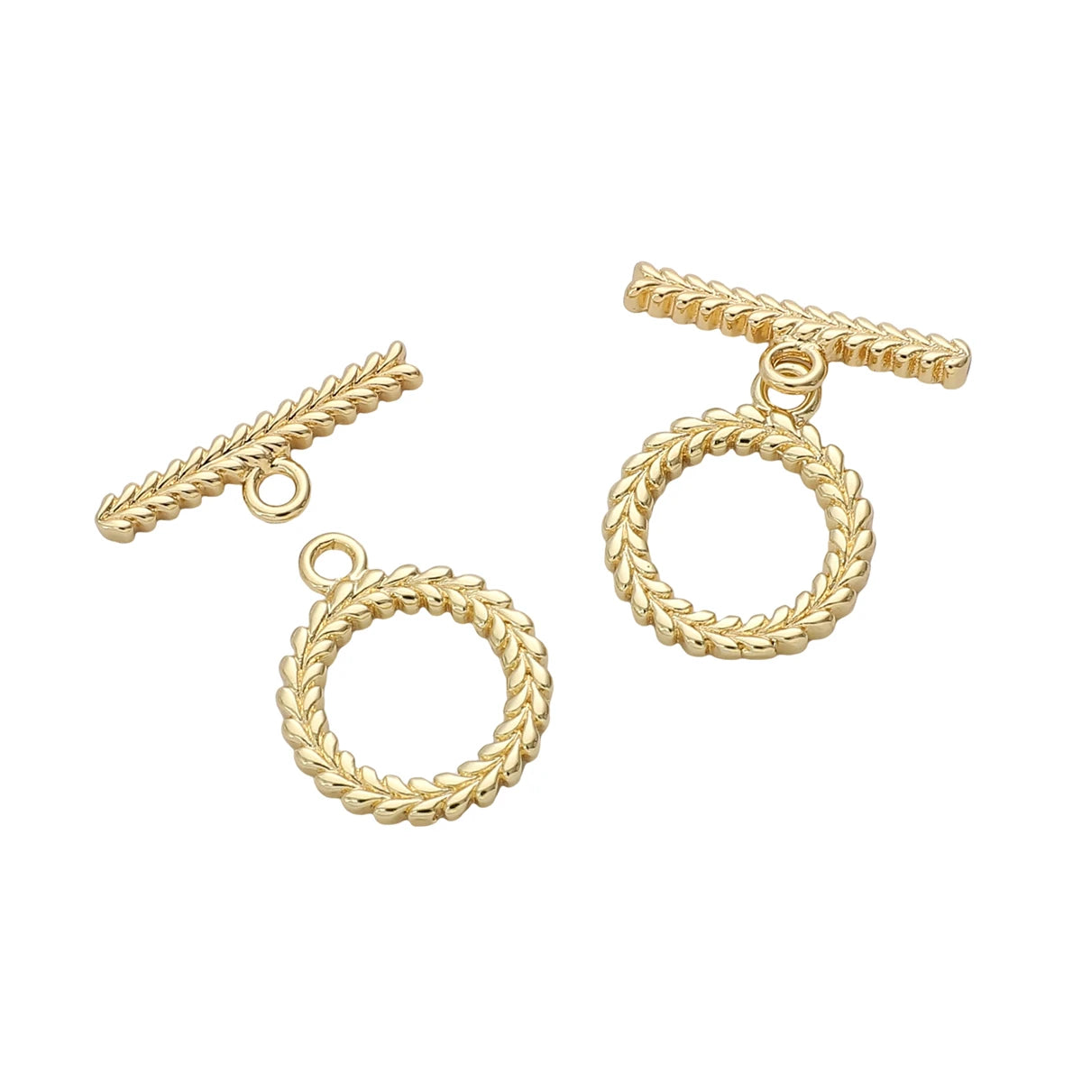 A Set Of 14K Gold-plated Brass Personalized Metal Clasps For Bracelet Necklace Making Jewelry Clasps DIY Founding