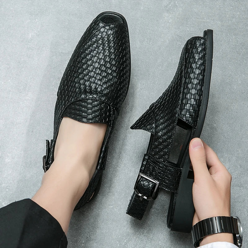Sandals for Man Fashion Outdoor Roman Genuine Leather Indoor House Platform Male Beach Shoes Casual Men Sandals New In Summer
