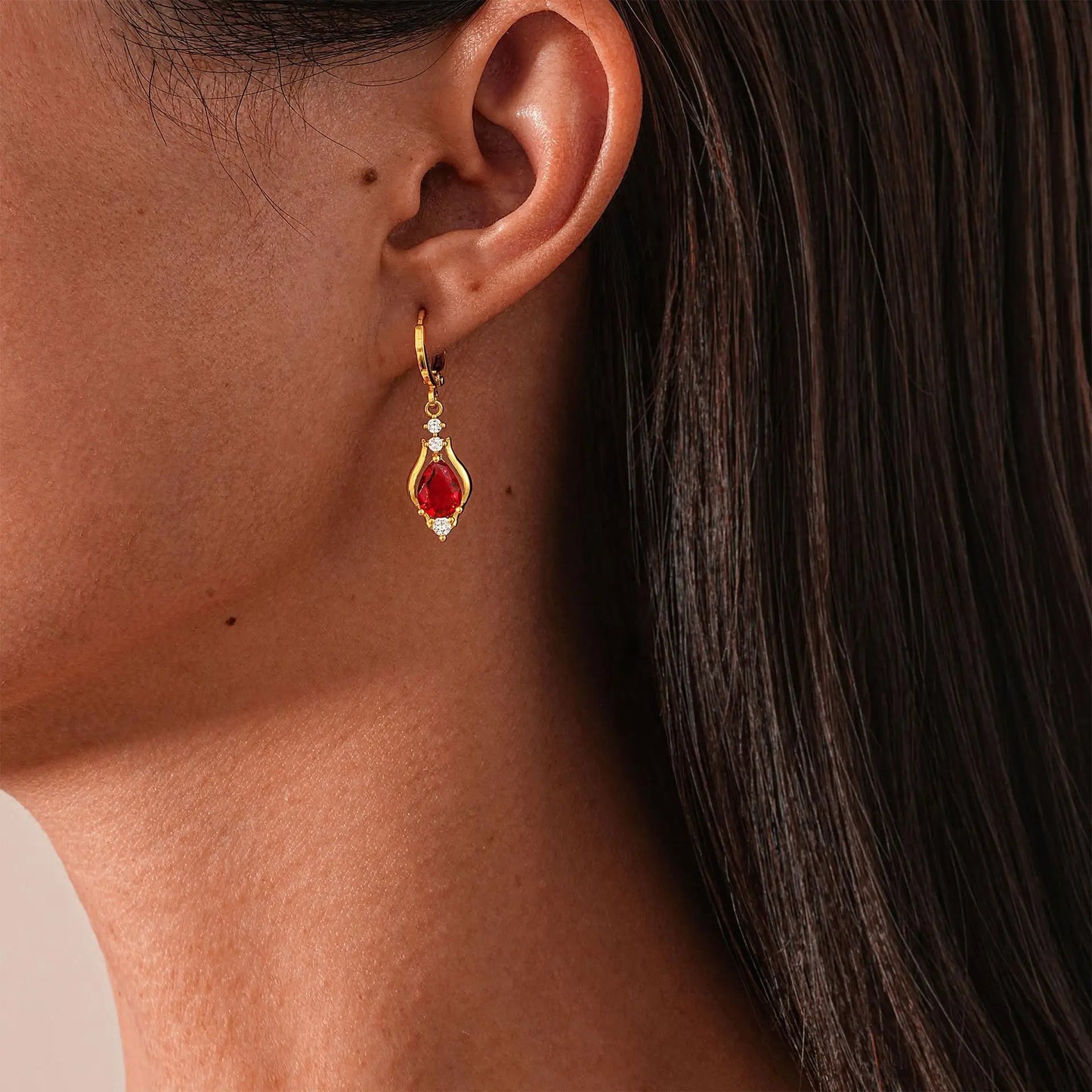UILZ Stunning Multicolor Zircon Teardrop Earrings For Women - Fine Jewelry For Any Occasion Hoop Earring Women's Party Jewelry