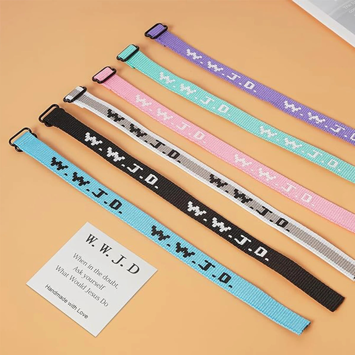 Harong WWJD Adjustable Colorful Bracelets What Wound Jesus Do Bracelets Inspirational Christian Jewelry Gifts for Women Men