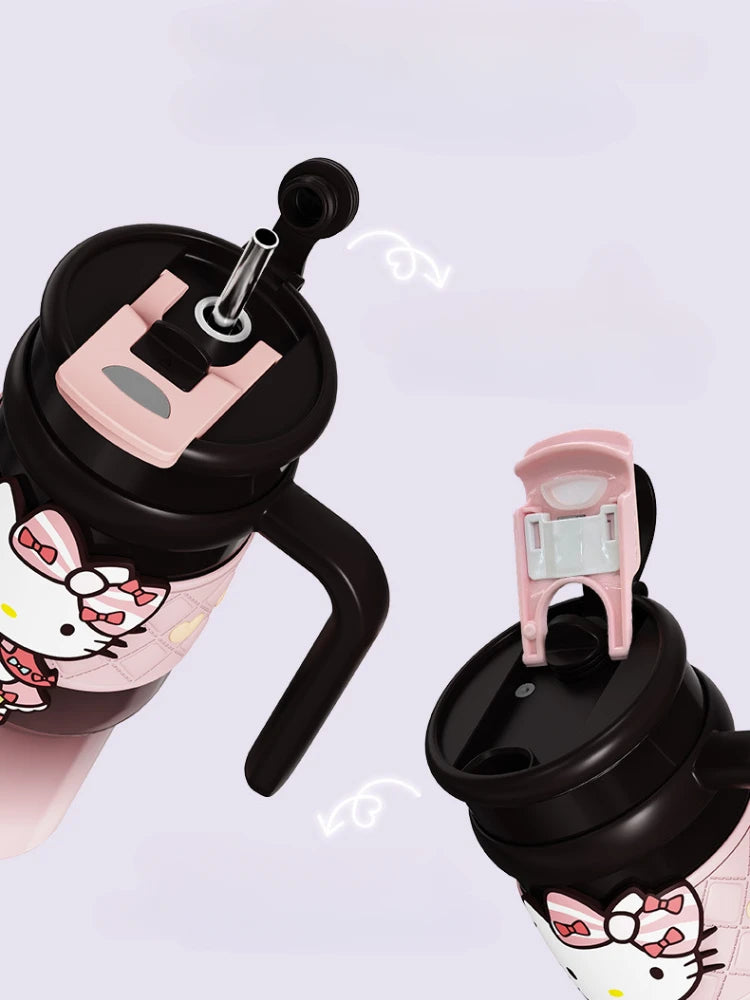 Sanrio Hello Kitty Thermos Bottle 316 Stainless Steel Thermos Double Layer Insulation for Cold & Hot Drinks Portable Travel Mug