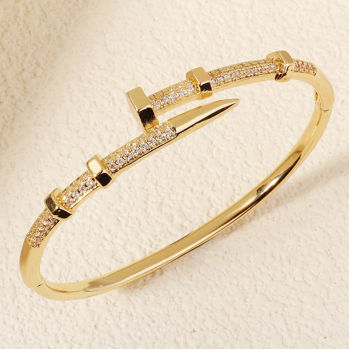 Female Jewelry Nail Bracelets Trendy Bracelet Zircon Screw Bracelet For Women Everyday Party Festive Jewelry As Gifts