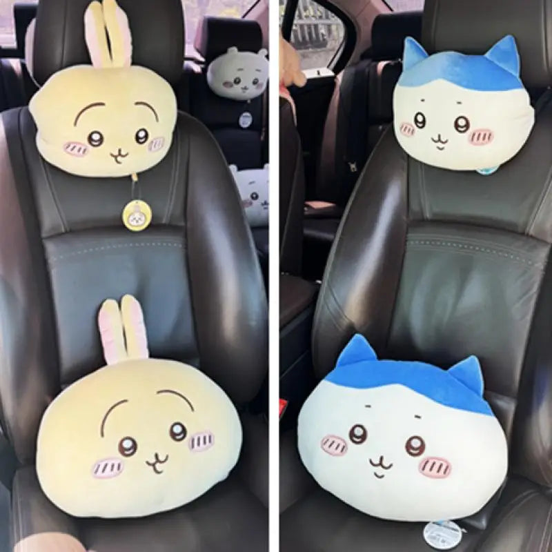 Chiikawa Car Seat Neck Pillow Waist Pillow Plush Cute Car Decoration Cartoon Cute Object Usagi Car Decoration Accessories Gift