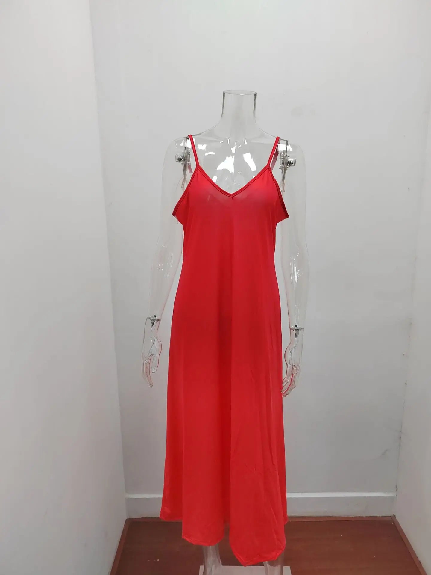 Plus Size 4XL 5XL Women's Summer Casual Loose Strap Dress Sexy Beach Boho Maxi Dress Large Size Long Dresses Female Robe Femme