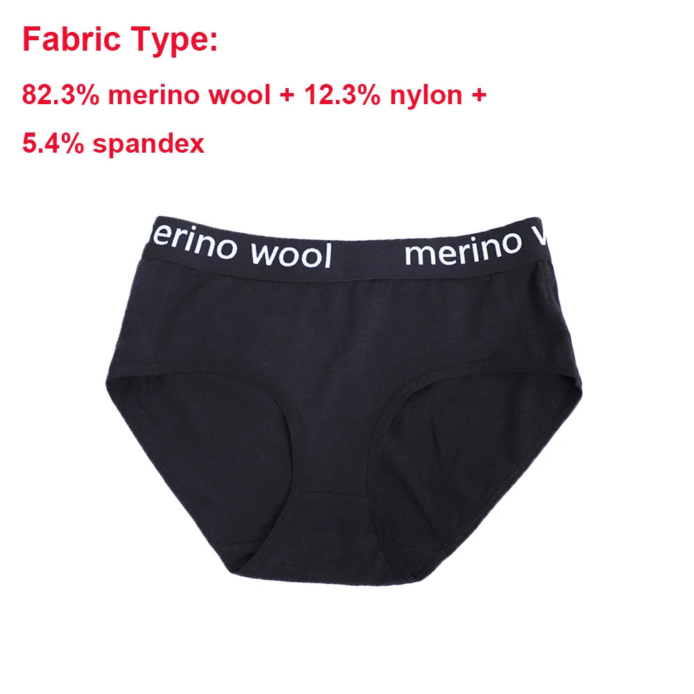 Women's 100% Merino Wool Bikini Brief Merino Underwear Lightweight Briefs Women Sports Active Panties Soft Breathable Anti-Odor