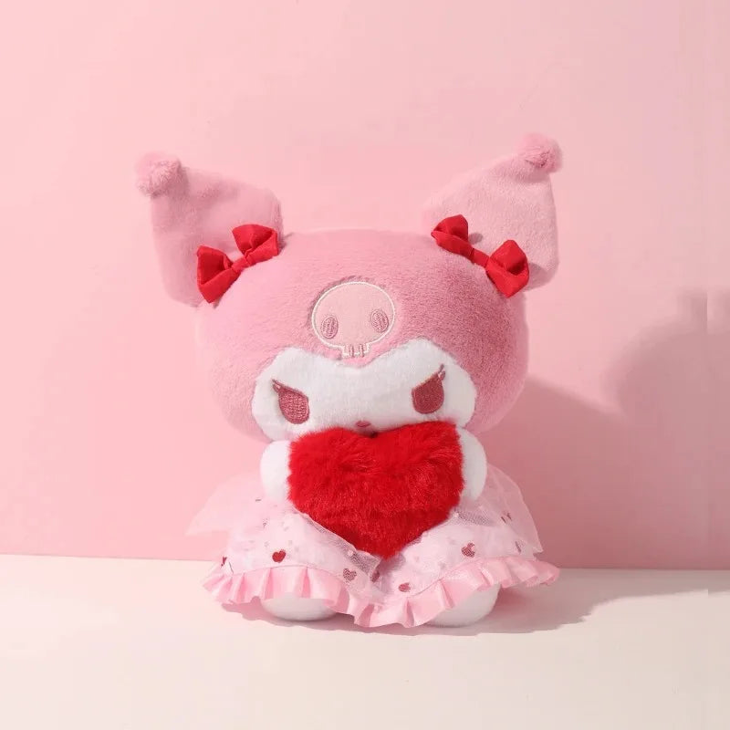 Kawaii Anime Sanrioed Hello Kitty Kuromi Cinnamoroll Plush Dolls Room Ornaments Pillow Toy Girl Children Birthday Valentine Gift