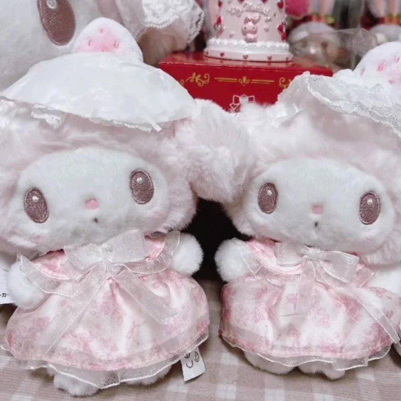 25CM Cartoon My Melody Kawaii Lolita Doll Sweet White Strawberry Soft Plush Companion Doll Girl Toy Birthday Gift