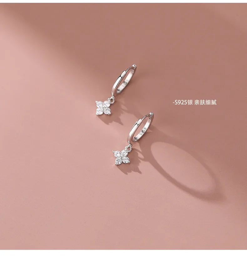 925 Sterling Silver leaf Earrings For Women Trendy Earring Jewelry Prevent Allergy Party Accessories Gift