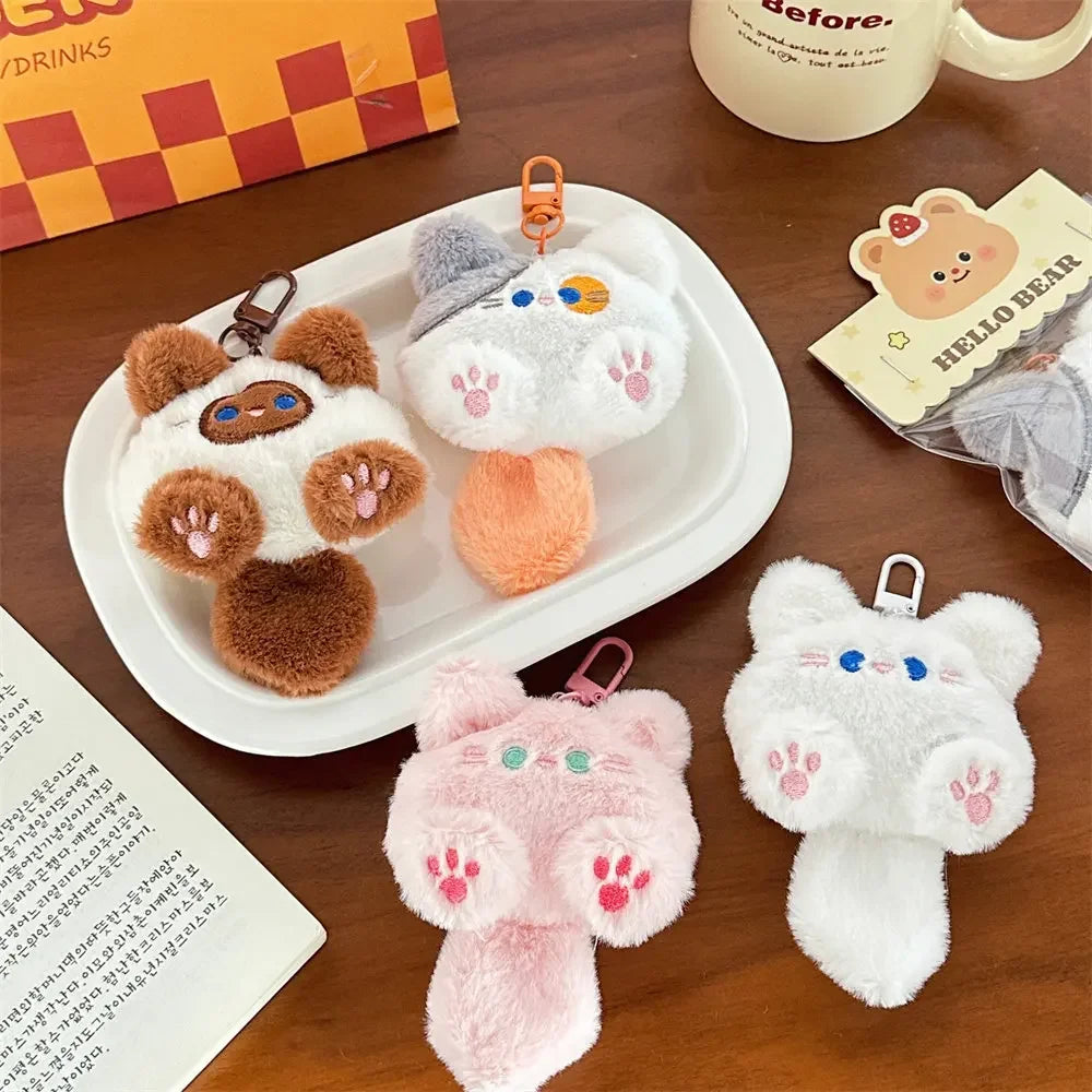 かわいいソフトぬいぐるみの小さな猫のキーホルダーぬいぐるみバッグ車のペンダントキーチェーンDIY小物子供用ぬいぐるみおもちゃ