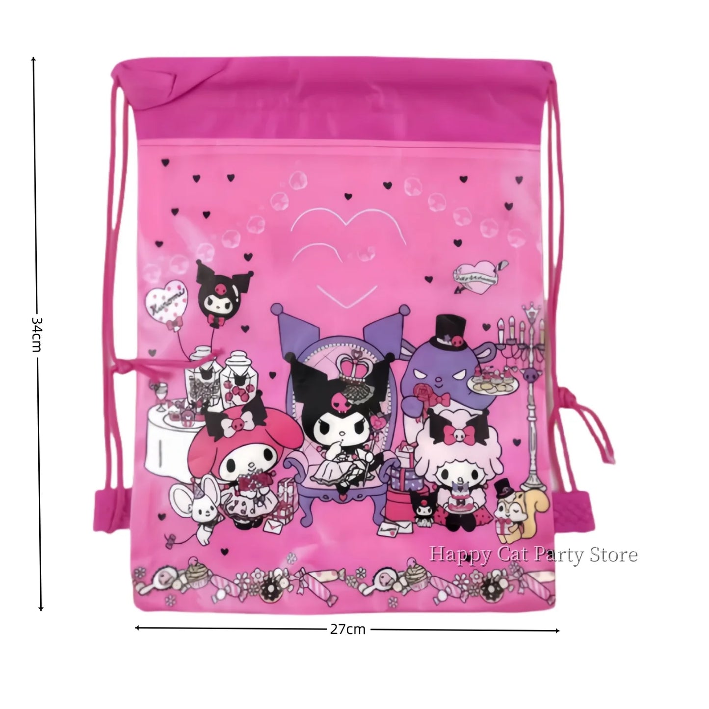 Cinnamoroll Paper Gift Bags Birthday Decor Kuromi Candy Bag Hello Kitty Biscuit Package boys Girls Favors Gifts Party Supplies