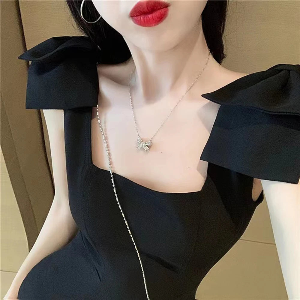 Vintage French Style Women's Sleeveless One-Piece Party Dress Spaghetti Straps Elegant Gown for Special Occasions Fashionable