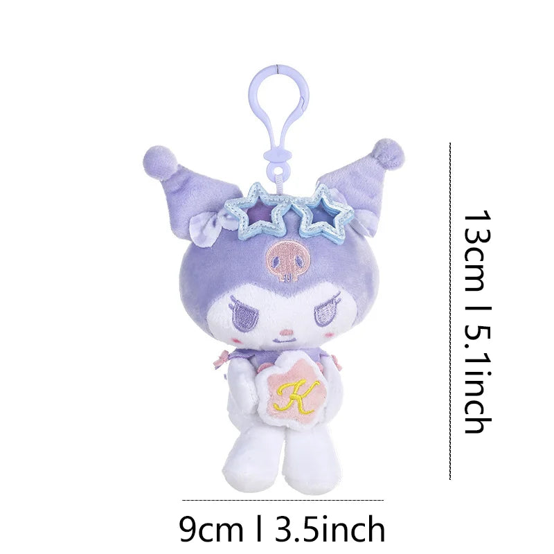 Sanrio Hello Kitty Kuromi Melody Stuffed Toys Pendant Cute Plush Toys Kawaii Keyring Anime Keychain Birthday Gift Party Treats