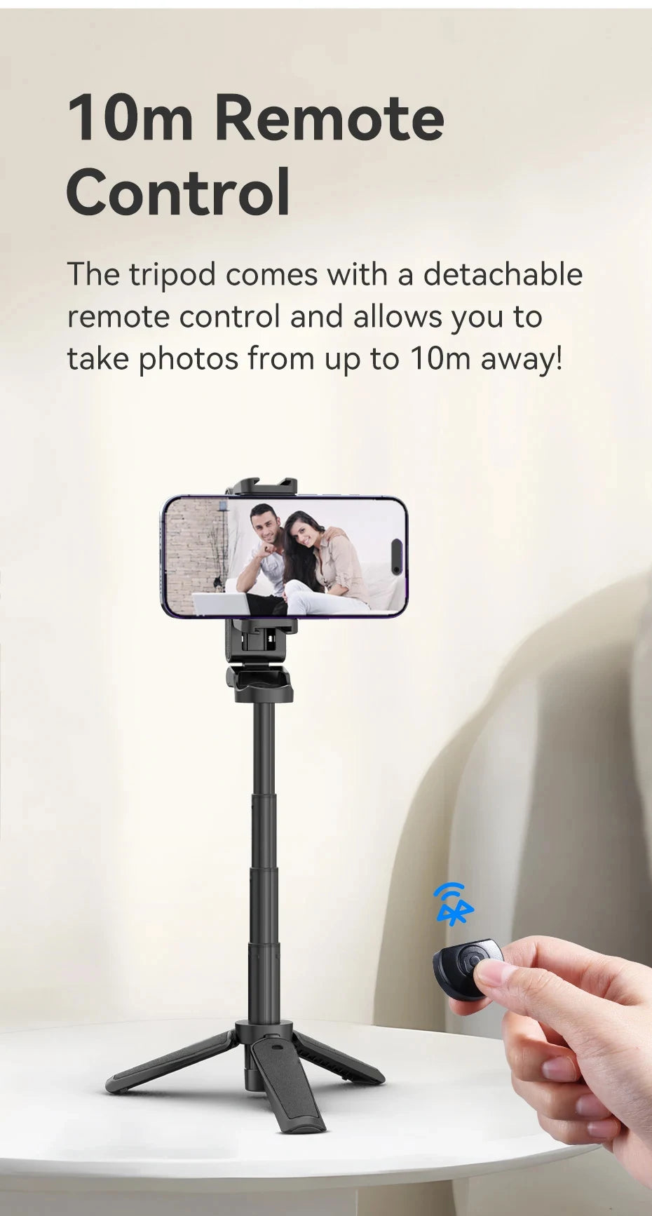 Magesafe Phone Grip Tripod Selfie Stick Magnetic Phone Tripod Wireless Bluetooth With Remote For iPhone Android Universal All
