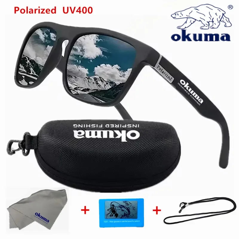 Okuma 偏光サングラス UV400 男女兼用 アウトドア 狩猟 釣り 運転 自転車 サングラス オプションボックス