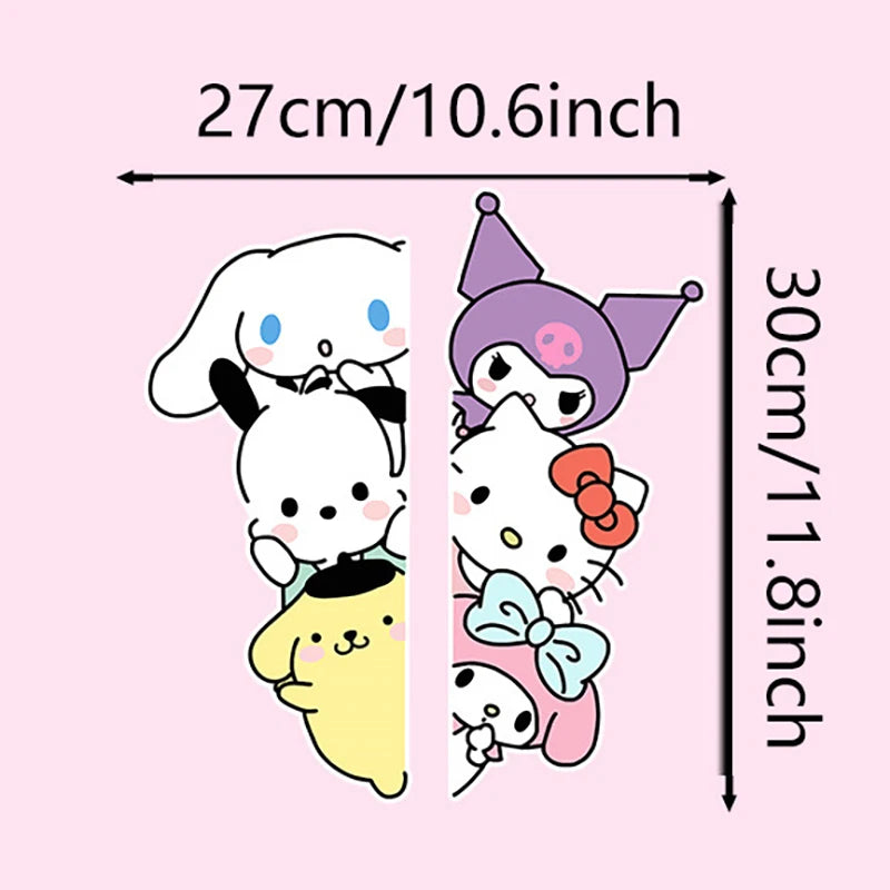 Sanrio Hello Kitty Car Sticker Car Handle Protective Film 3D Cute Car Door Stickers Waterproof Vinyl Decal Car Accessories Decor