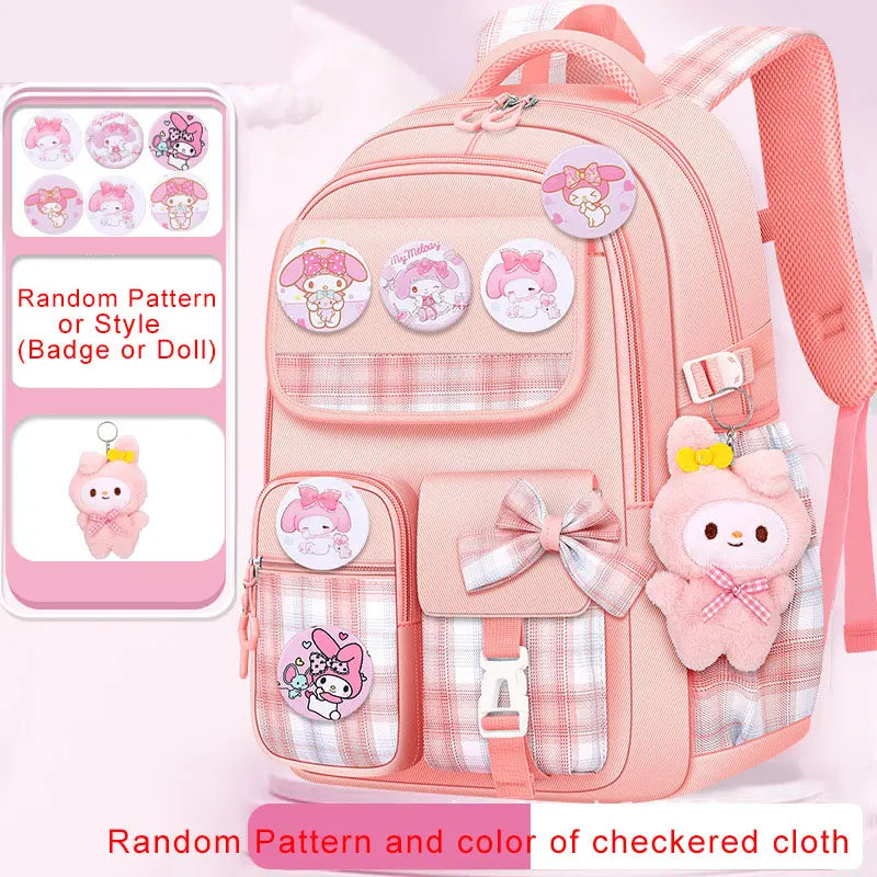 Cute My Melody Kuromi Cinnamoroll Boys Girls Kids Student Back To School Book Bags, Teenagers Mochila, Laptop Travel Backpack