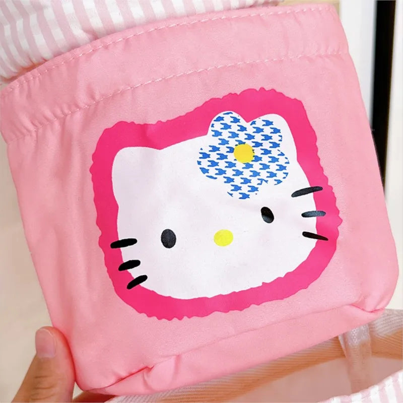 sanrio storage hanging bags pink hello kitty sundries storage bag the fabric hanging wall pouch kawaii Girls dormitory organiser