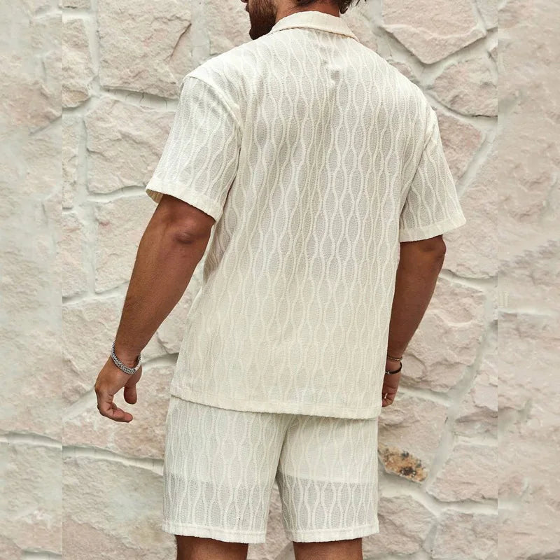 Men Summer Casual Print Track Suit Set 2024 New Fashion Jogging Outfit Breathable Two Piece Sports Wear Clothing For Men Sets