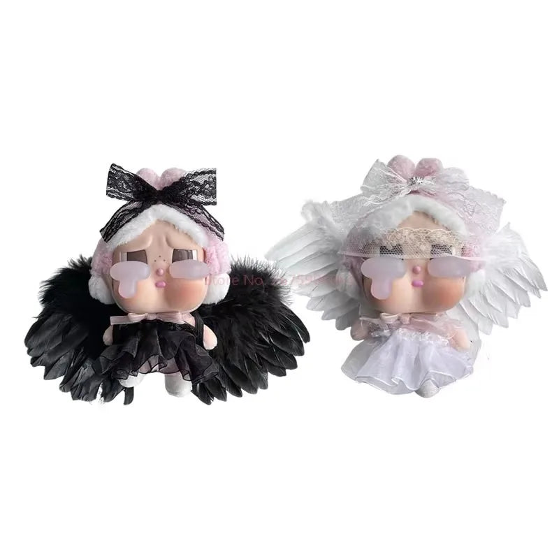 POP MART Labubu clothes caybaby suits black and white angel wing suit wholesale no dolls only baby clothes