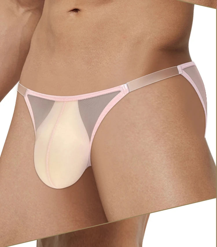 Transparent U Pouch Man Briefs Bikini Lingerie Sexy Low Waist Mens Soft Underwear Breathable Quick dry Male Triangle Underpants