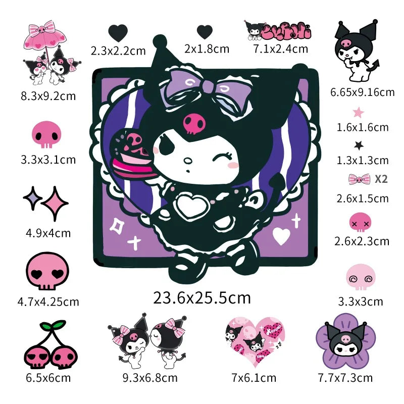 Super Large Sanrio Hello Kitty Stickers Cartoon Stickers for Scrapbooking Laptop Suitcase Waterproof Sticker Decal Kid Toy