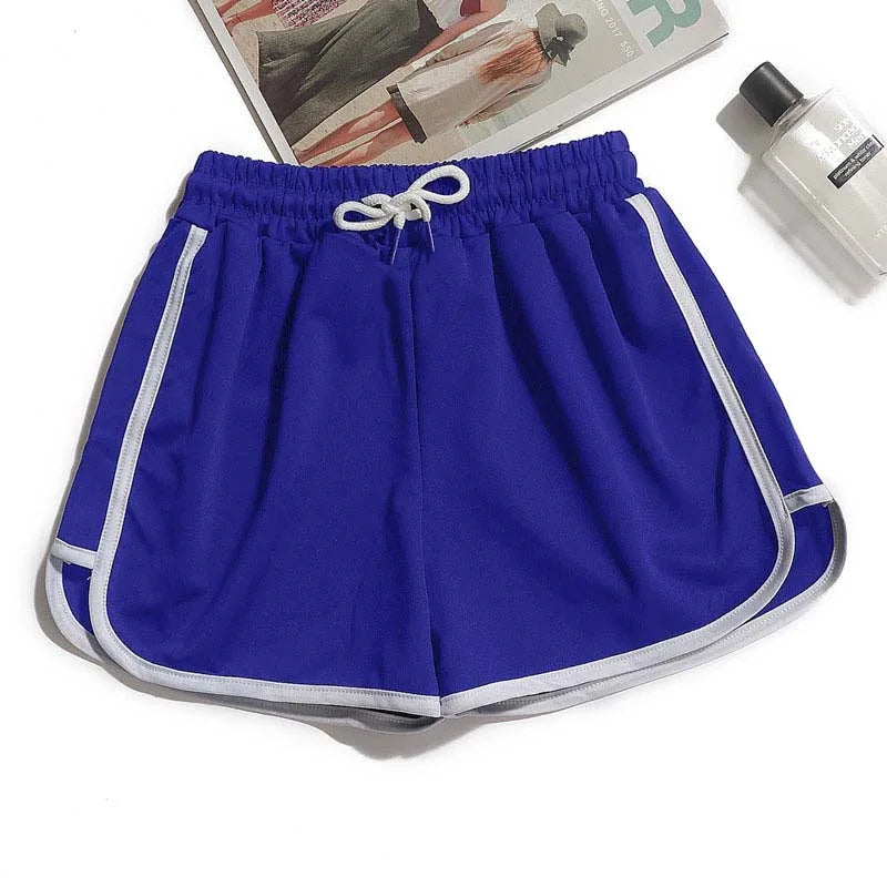 1pcs Summer Women Casual Solid Shorts Girl Gym Workout Shorts Pants Ladies Mid Waisted Yoga Short Student Loose Shorts S-3XL
