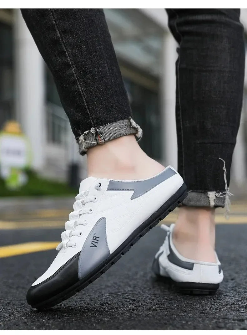 2025 Summer Slippers for Men Trendy Men's Flat Bottom Casual Shoes Soft Sole Support Shoes Men's Sneakers Zapatos De Hombre
