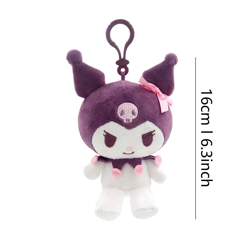Sanrio Hello Kitty Kuromi Melody Stuffed Toys Pendant Cute Plush Toys Kawaii Keyring Anime Keychain Birthday Gift Party Treats