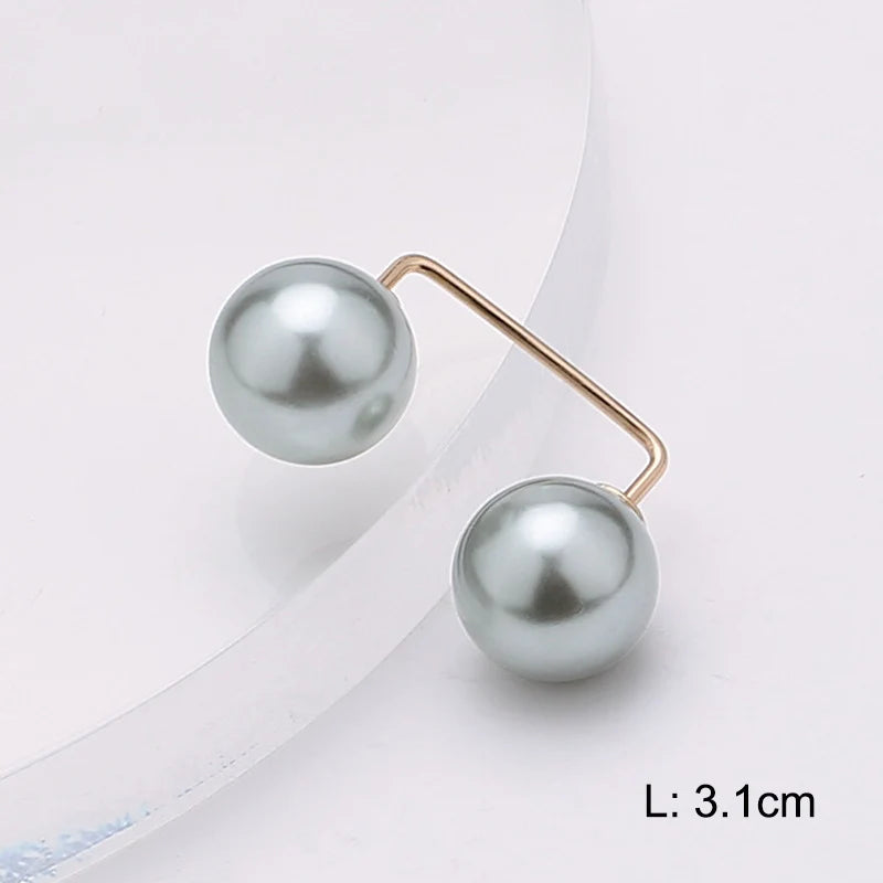 Lapel Pin Women Simulated-Pearl Pendant Pins Crystal Rhinestone Brooch For Woman Scarf Buckle Clips Hat Clothes Multipurpose Pin