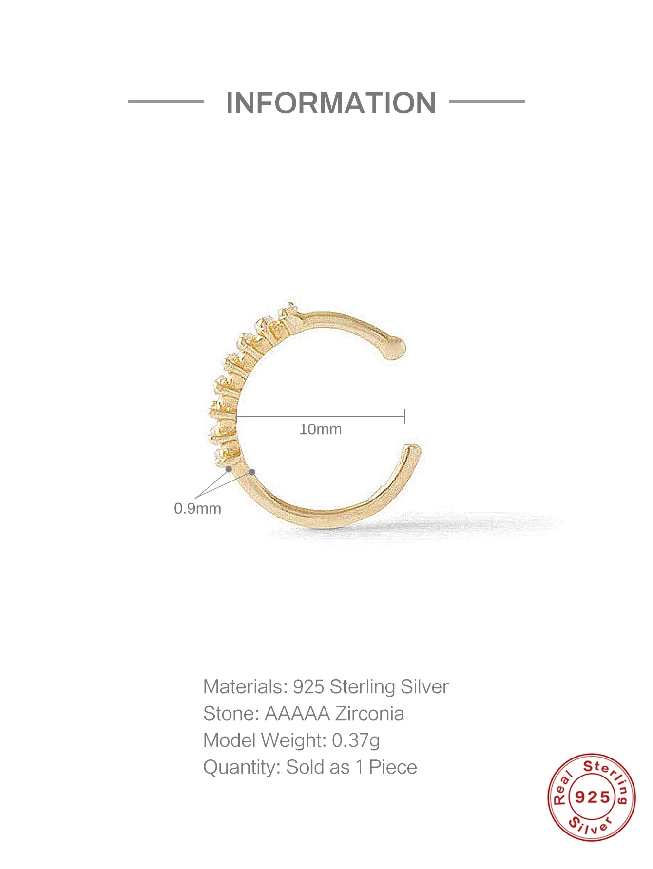 Aide 925 Sterling Silver 1pc Geometry Multi Piercing Stud Earrings For Women K Gold Simple Elegant Tassel Jewelry Gift Pendiente