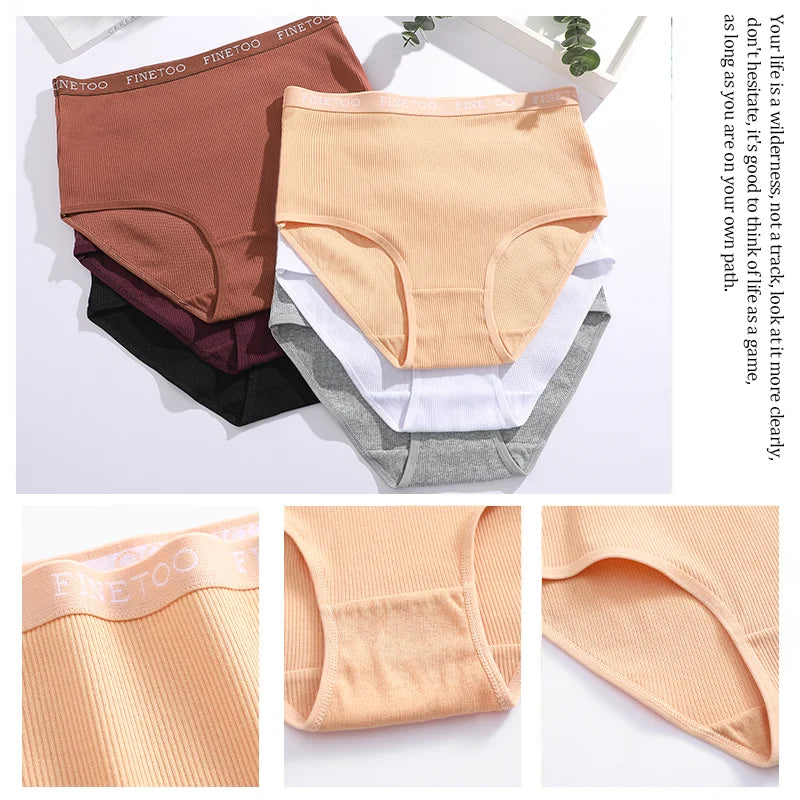 Women's Seamless Cotton Briefs Women Plus Size Panties Solid Color Breathable Underwear Female Low Waist Soft Lingerie S-XXL