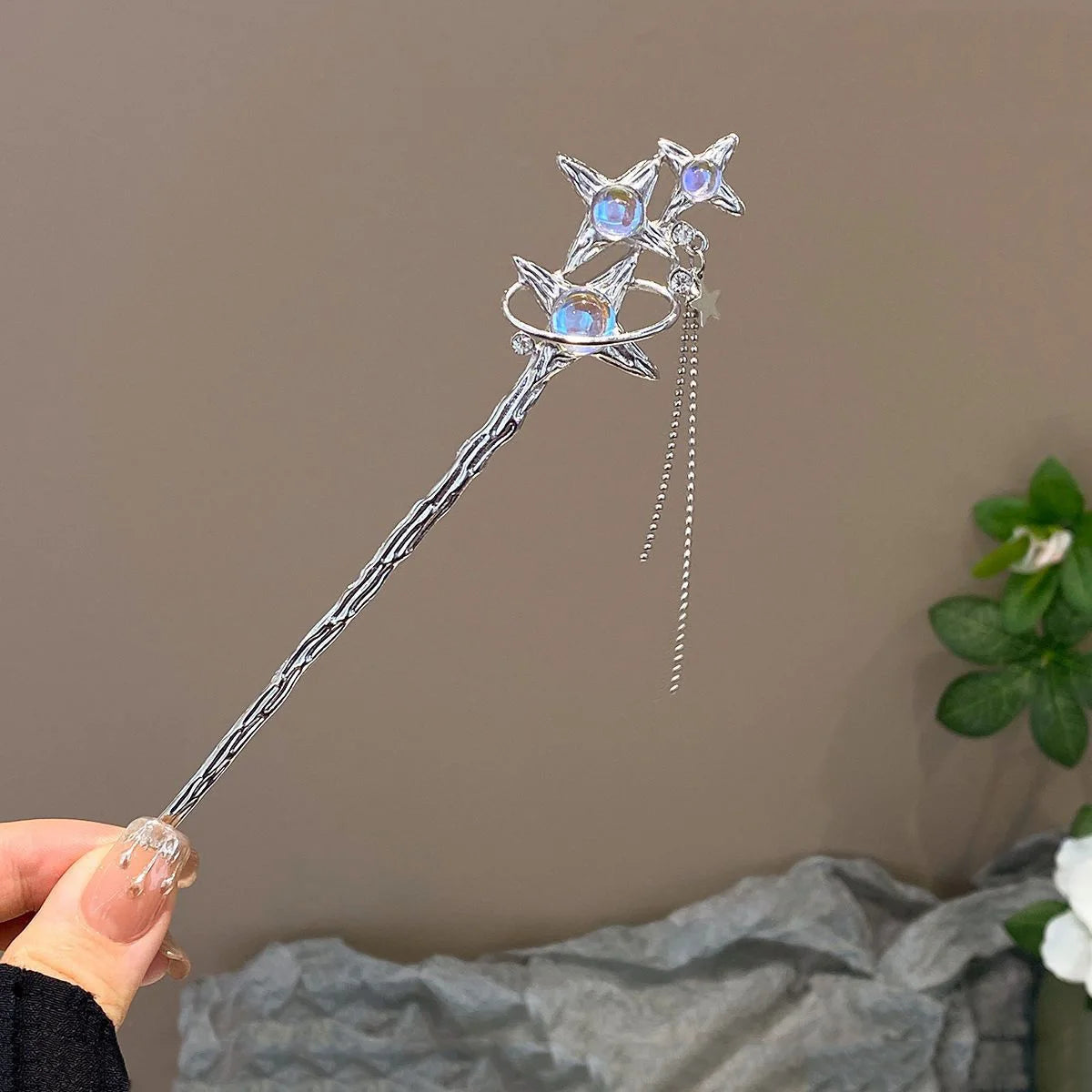 Fashion Chinese Style Hair Stick Hair Needle Moonstone Jewelry Suitable Daily Party Wear Women's Romantic Hair Clip Accessories