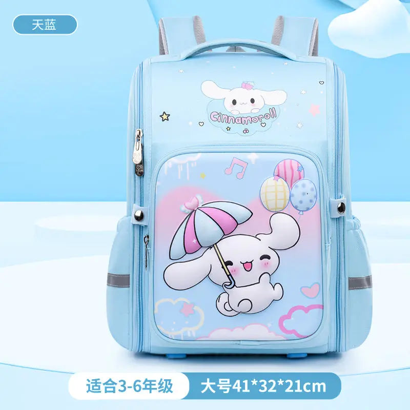 Sanrio Kuromi Melody Kt Primary School Students Girl Boy Children School Bag Large Capacity Backpack Cute Animation Pattern