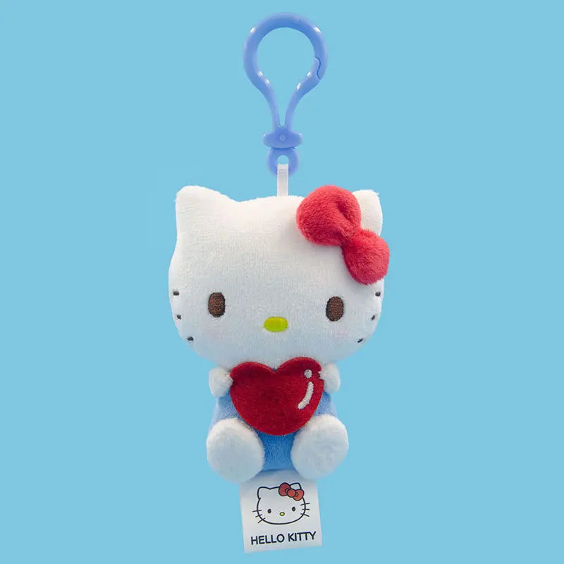 Sanrio Hello Kitty Plush Small Charms My Melody Plushies Kuromi Bag Charm Cinnamoroll Pendant Pompom Purin Doll Pachacco Kid Toy