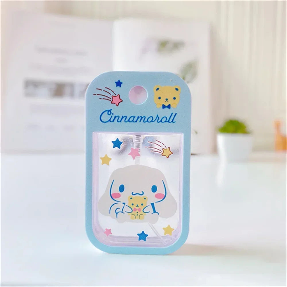 50ML Sanrio Filling Bottle Cartoon Hello Kitty Cinnamoroll Kuromi Alcohol Press Bottled Travel Portable Perfume Spray Bottle