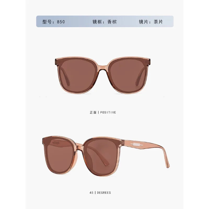 New sunglasses for women with a high-end feel, big face and slimming effect. Sunscreen, UV protection, polarized driving glasses