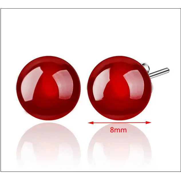 Natural Stone Stud Earrings For Women Silver Color Plated Earing Oorbellen Earings brinco Jewelry Gift earring Wholesale 2025