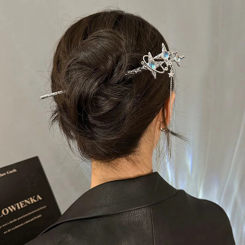 Fashion Chinese Style Hair Stick Hair Needle Moonstone Jewelry Suitable Daily Party Wear Women's Romantic Hair Clip Accessories