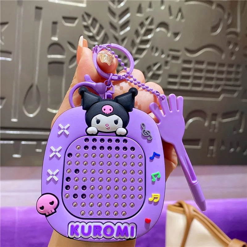 Cartoon Sanrio Hello Kitty Cute Anime Peripherals Toy Maze Decompression Healing Magnetic Suction Steel Ball Graffiti Key Chain