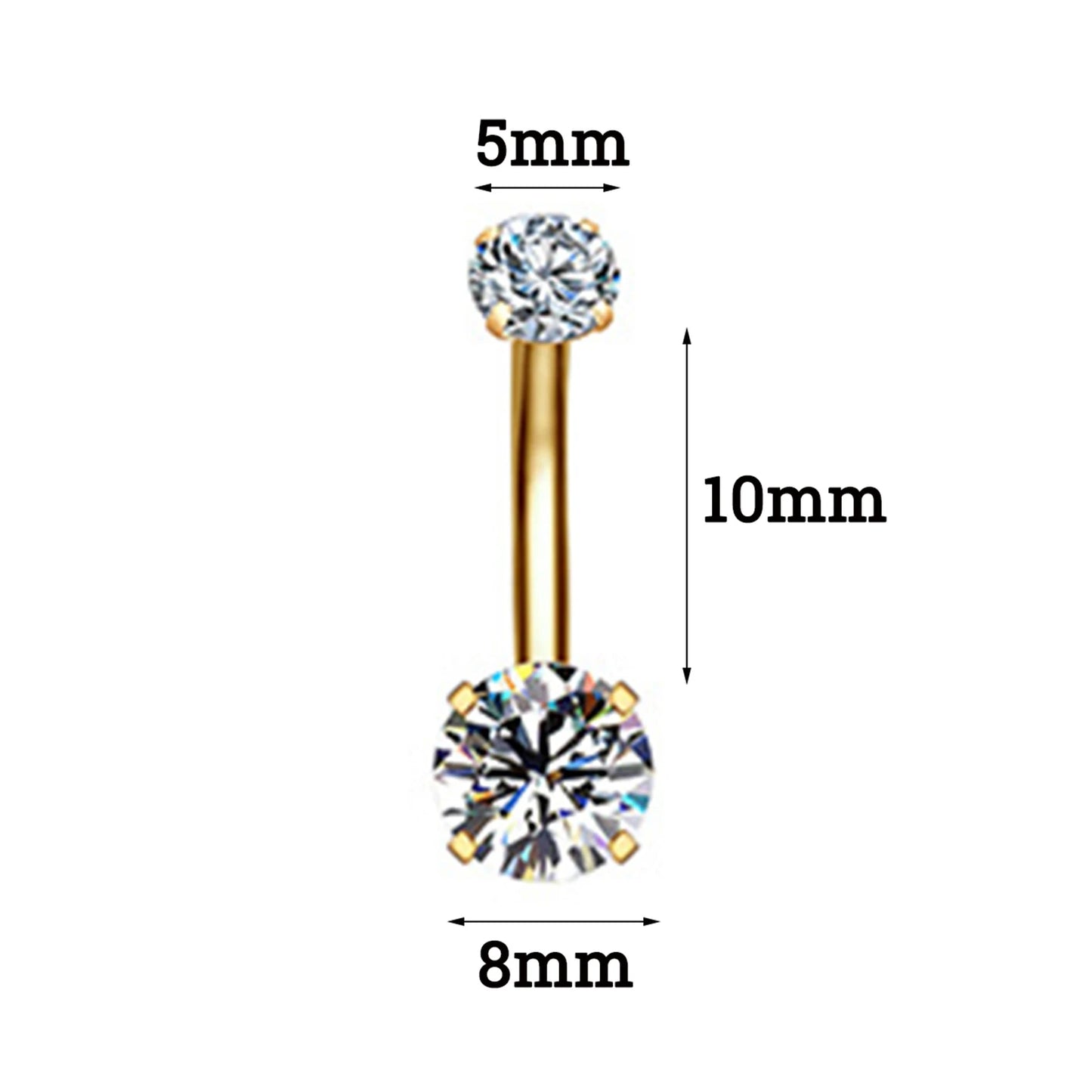 1PC 316L Surgical Steel Belly Button Rings Crystal Piercing Navel Piercing Earring Belly Piercing Sexy Body Jewelry Ombligo