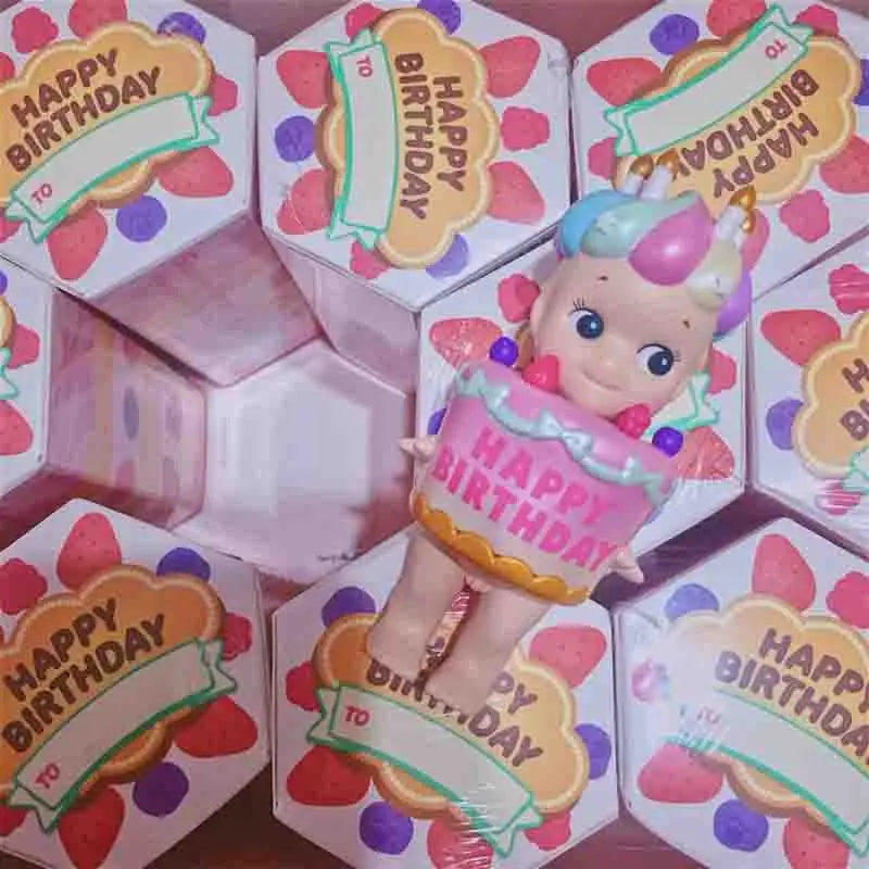 ソニーエンジェル バースデーケーキシリーズ ブラインドボックス 横たわるエンジェルシリーズ アニメフィギュア かわいい漫画サプライズボックス おもちゃ キッズギフト