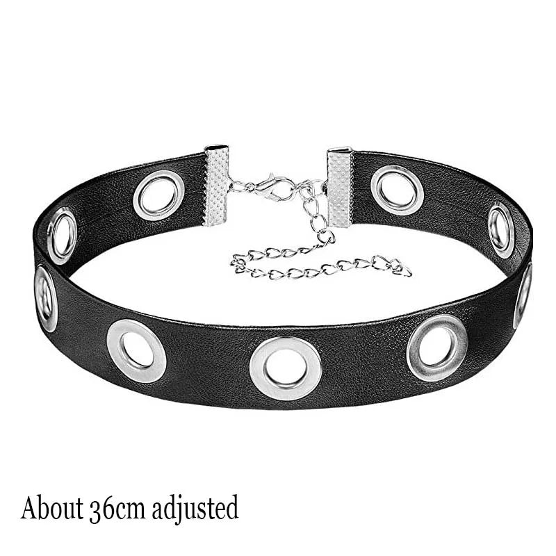 Woman Black Bat Punk Choker Collar Necklace Sexy PU Leather Heart Lock Key Spike Gothic Cosplay Accessories Party Jewelry New