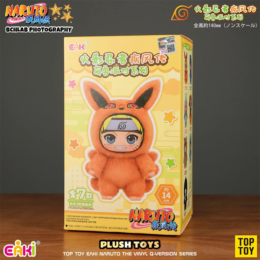 In Stock TOP TOY Naruto EAKI Cute Beast Party Sasuke Vinyl Cute Plush Blind Box Figure Pendant Gift