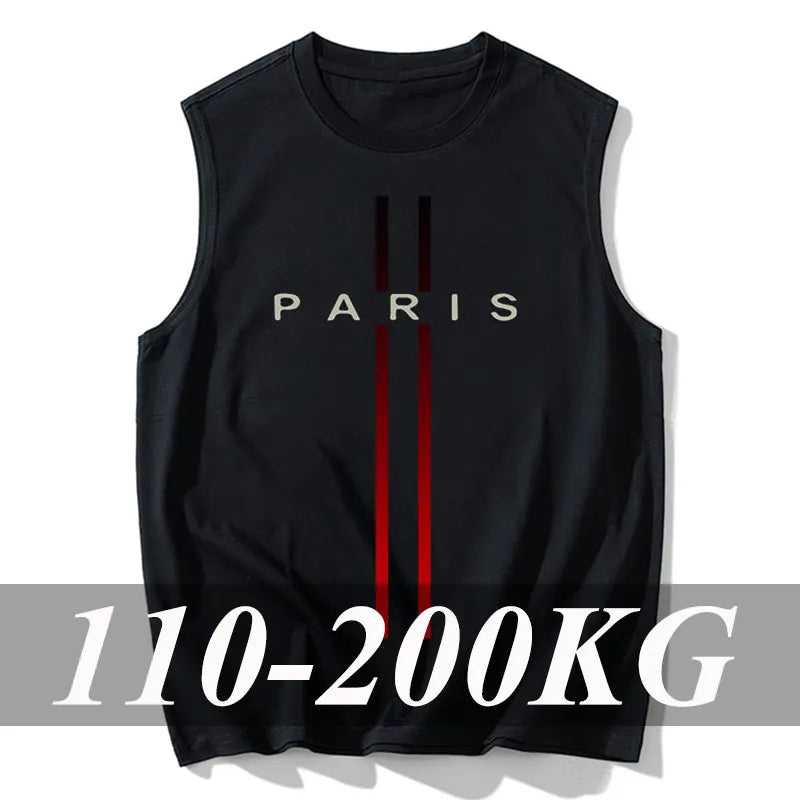 プラスサイズ 夏 メンズ タンクトップ ジム フィットネス スポーツベスト ラウンドネック Tシャツ メンズ ノースリーブ シャツ カジュアルトップス 男性服 110-200kg